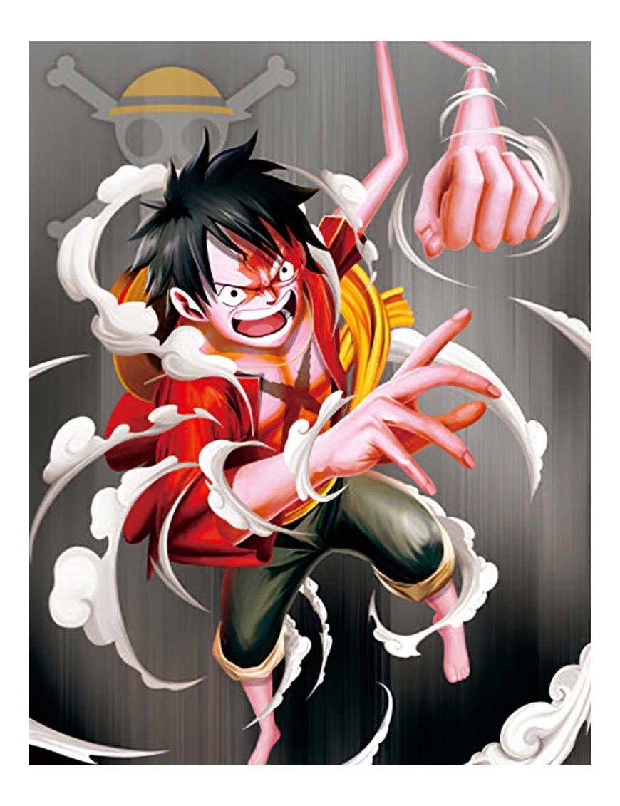 Porte clé Monkey D. Luffy One Piece style manga dessin animé