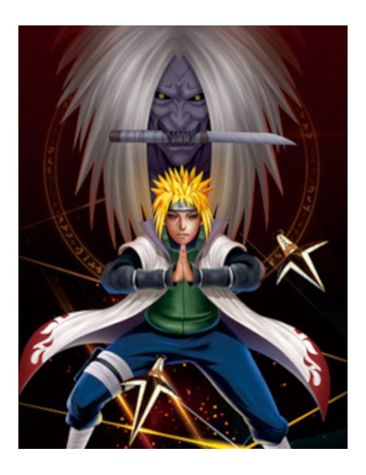 Quadro Decorativo Poste Minato Namikaze Naruto Classico