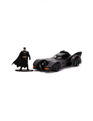 Batman 1989 1/32 Hollywood Rides 1989 Batmobile métal avec figurine
