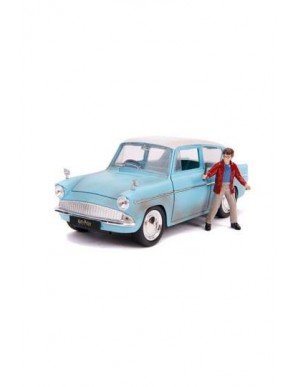 Harry Potter 1/24 Hollywood Rides 1959 Ford Anglia métal avec figurine