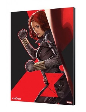 Black Widow Movie tableau en bois BW Side 34 x 50 cm