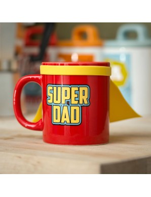 Super Dad mug with cape