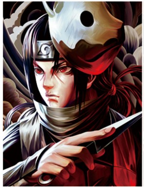 Décor Mural Encadré - Naruto - Sasuke -...