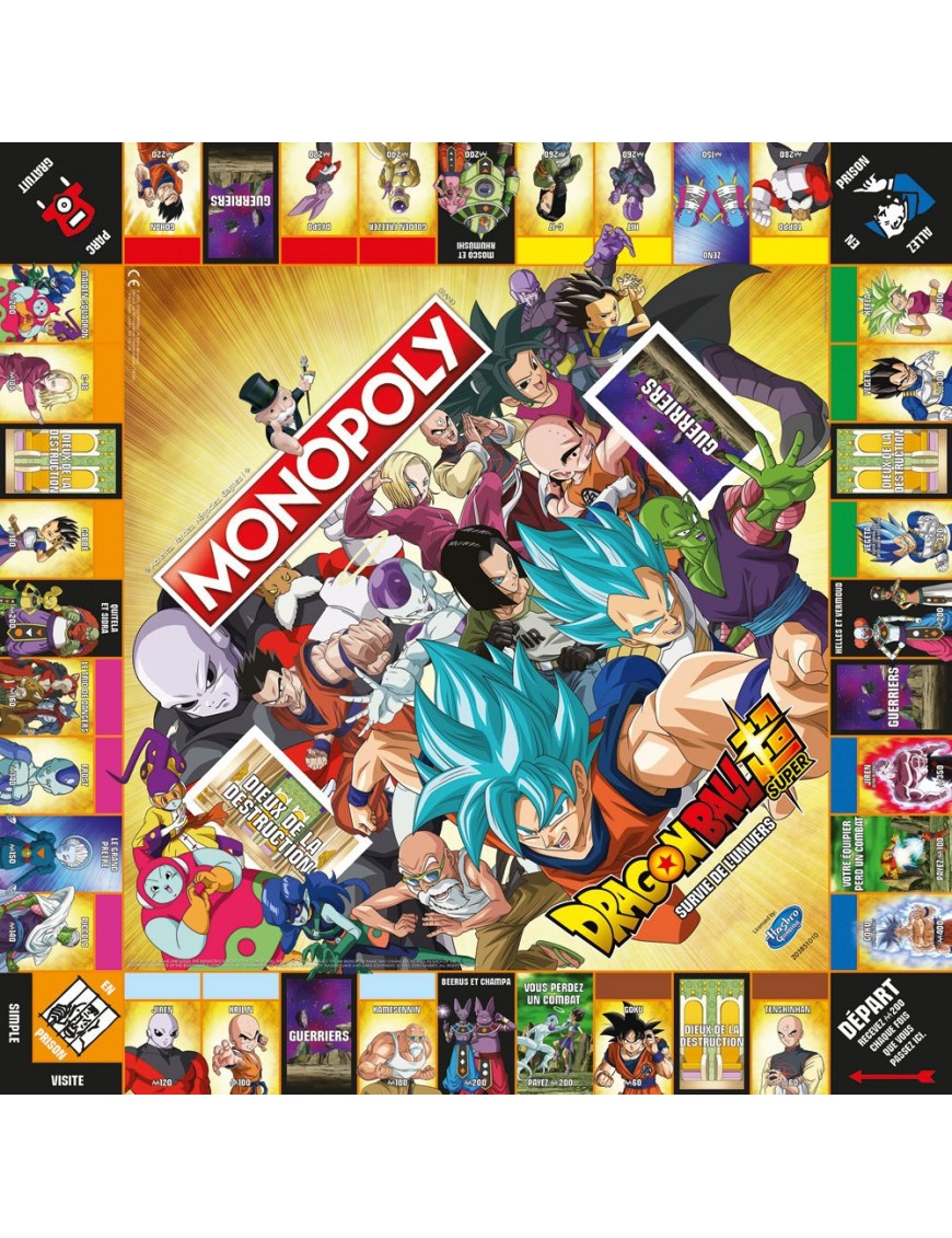 Dragon Ball Super Monopoly Board Game *FRENCH Version*